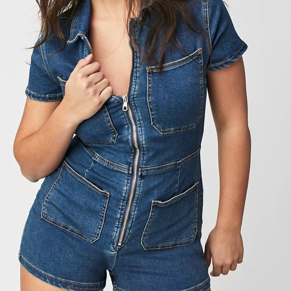 Free People Denim Jumpsuit - Picture 4 of 4